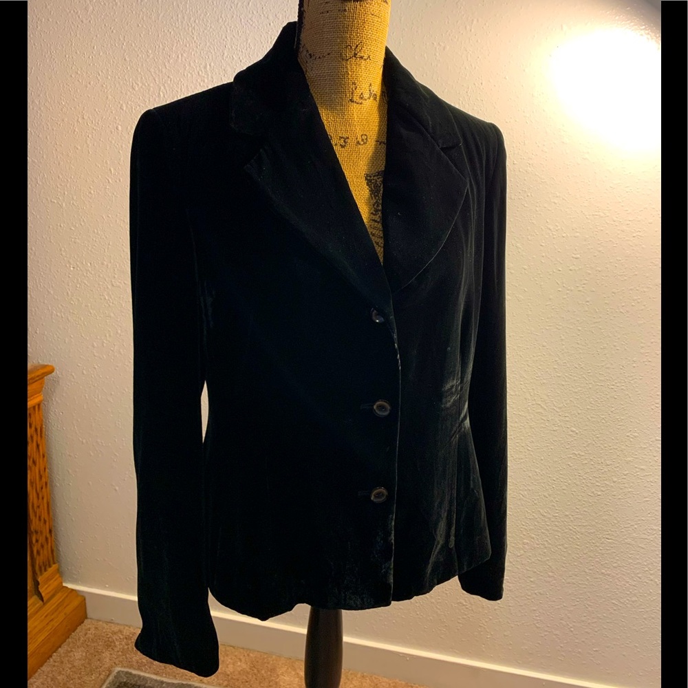 Vintage Black Velvet Rena Rowan Dress Jacket